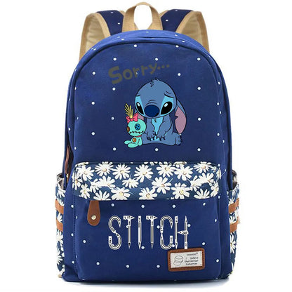 New Kawaii  Stitch Boy Girl Kids School Book Bags Women Bagpack Teenagers Schoolbags Canvas Travel Laptop Backpack