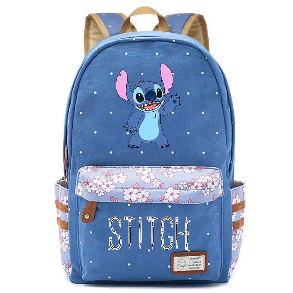 New Kawaii  Stitch Boy Girl Kids School Book Bags Women Bagpack Teenagers Schoolbags Canvas Travel Laptop Backpack