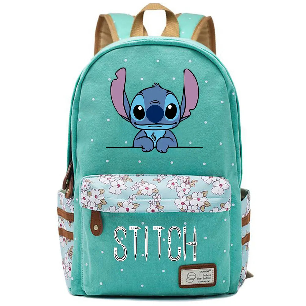 New Kawaii  Stitch Boy Girl Kids School Book Bags Women Bagpack Teenagers Schoolbags Canvas Travel Laptop Backpack
