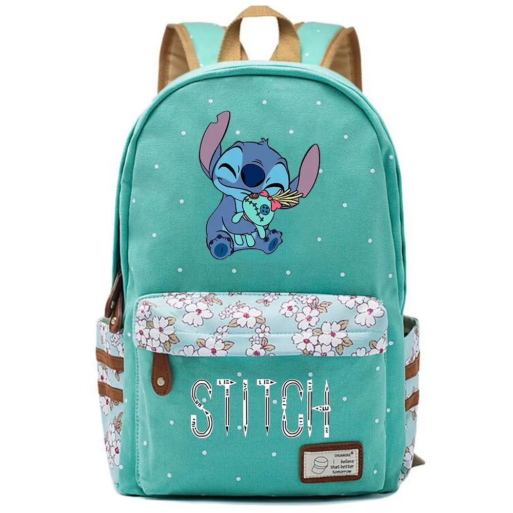 New Kawaii  Stitch Boy Girl Kids School Book Bags Women Bagpack Teenagers Schoolbags Canvas Travel Laptop Backpack