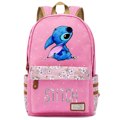 New Kawaii  Stitch Boy Girl Kids School Book Bags Women Bagpack Teenagers Schoolbags Canvas Travel Laptop Backpack