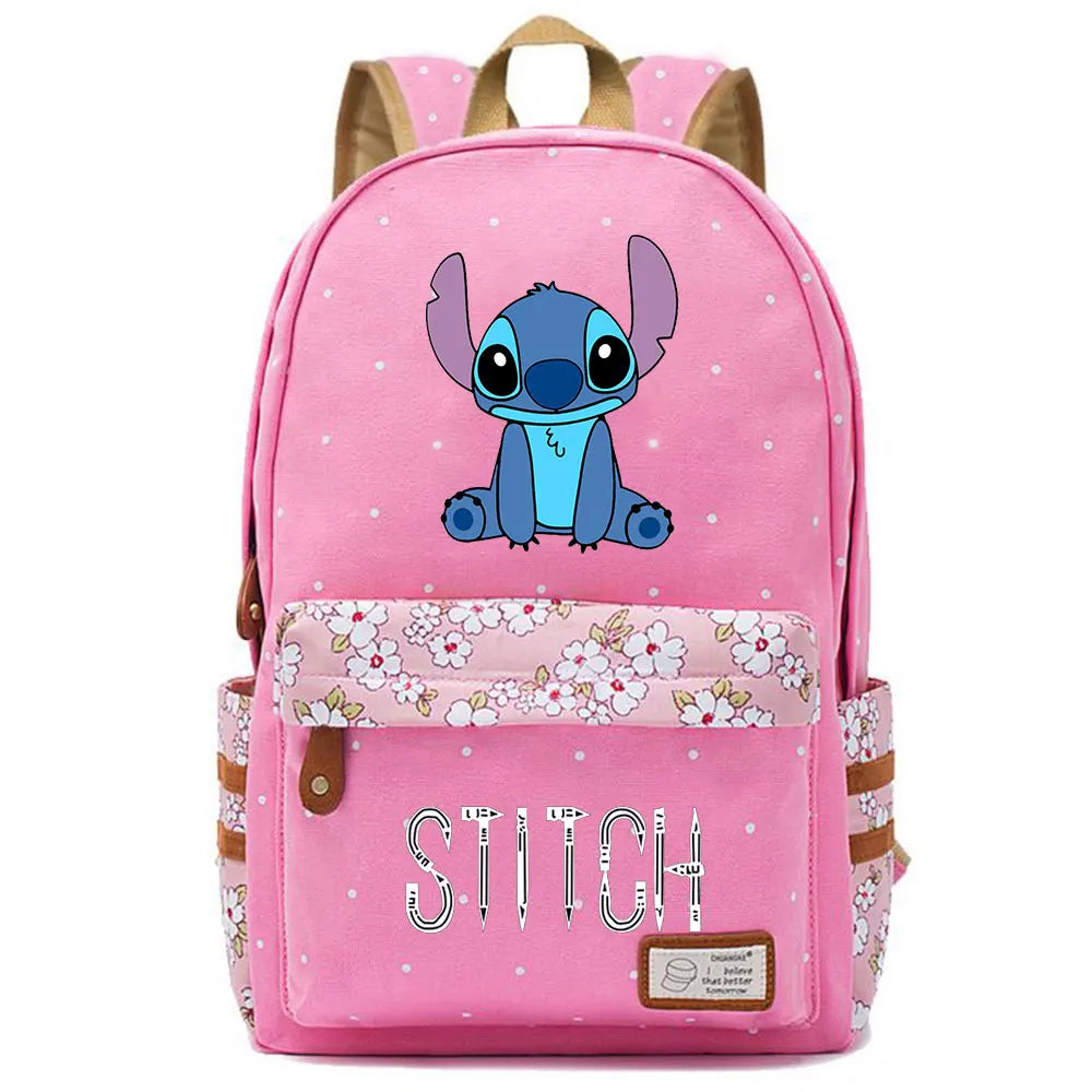 New Kawaii  Stitch Boy Girl Kids School Book Bags Women Bagpack Teenagers Schoolbags Canvas Travel Laptop Backpack