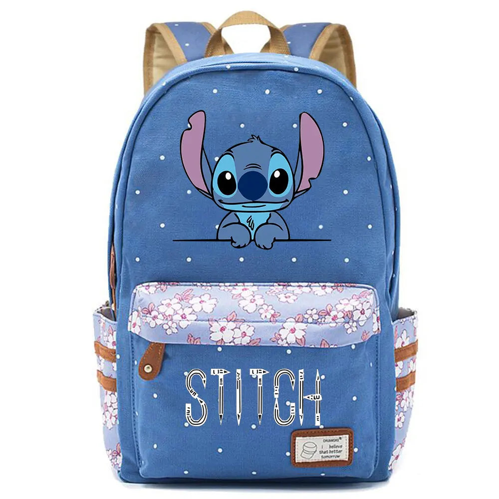 New Kawaii  Stitch Boy Girl Kids School Book Bags Women Bagpack Teenagers Schoolbags Canvas Travel Laptop Backpack