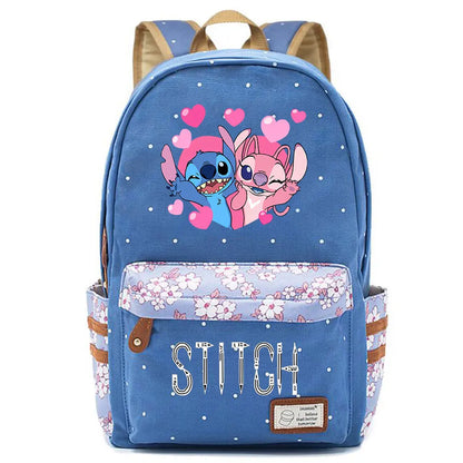New Kawaii  Stitch Boy Girl Kids School Book Bags Women Bagpack Teenagers Schoolbags Canvas Travel Laptop Backpack