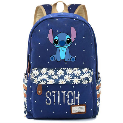 New Kawaii  Stitch Boy Girl Kids School Book Bags Women Bagpack Teenagers Schoolbags Canvas Travel Laptop Backpack