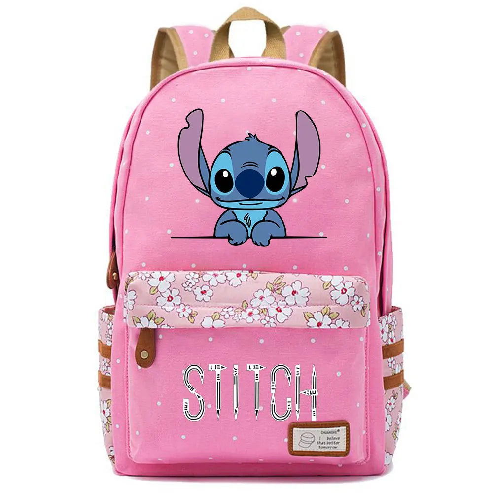 New Kawaii  Stitch Boy Girl Kids School Book Bags Women Bagpack Teenagers Schoolbags Canvas Travel Laptop Backpack