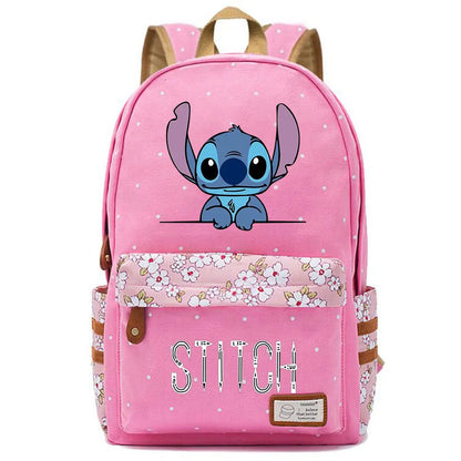 New Kawaii  Stitch Boy Girl Kids School Book Bags Women Bagpack Teenagers Schoolbags Canvas Travel Laptop Backpack