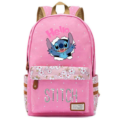 New Kawaii  Stitch Boy Girl Kids School Book Bags Women Bagpack Teenagers Schoolbags Canvas Travel Laptop Backpack