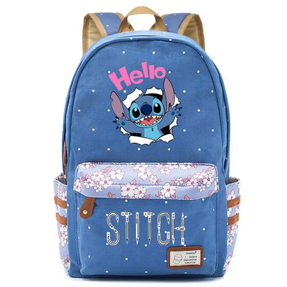 New Kawaii  Stitch Boy Girl Kids School Book Bags Women Bagpack Teenagers Schoolbags Canvas Travel Laptop Backpack