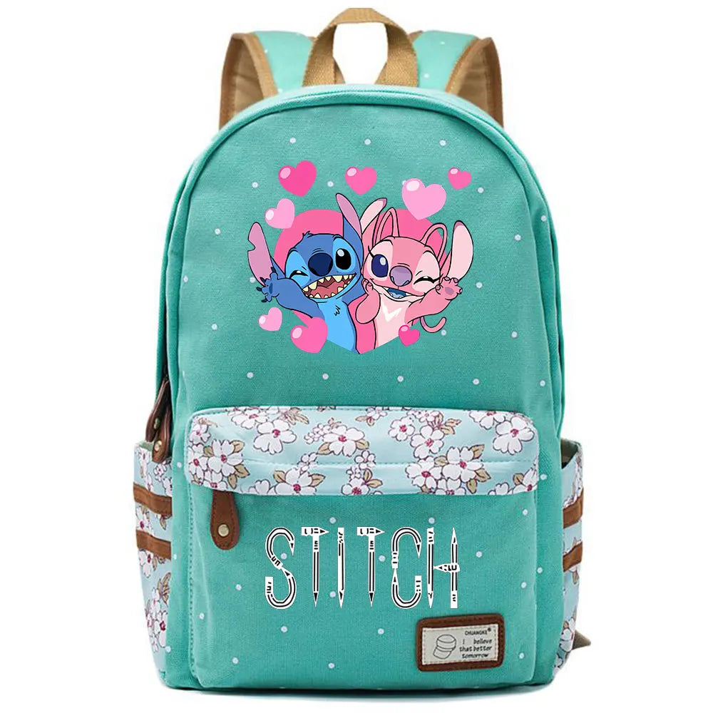 New Kawaii  Stitch Boy Girl Kids School Book Bags Women Bagpack Teenagers Schoolbags Canvas Travel Laptop Backpack