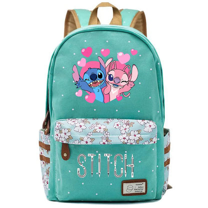 New Kawaii  Stitch Boy Girl Kids School Book Bags Women Bagpack Teenagers Schoolbags Canvas Travel Laptop Backpack
