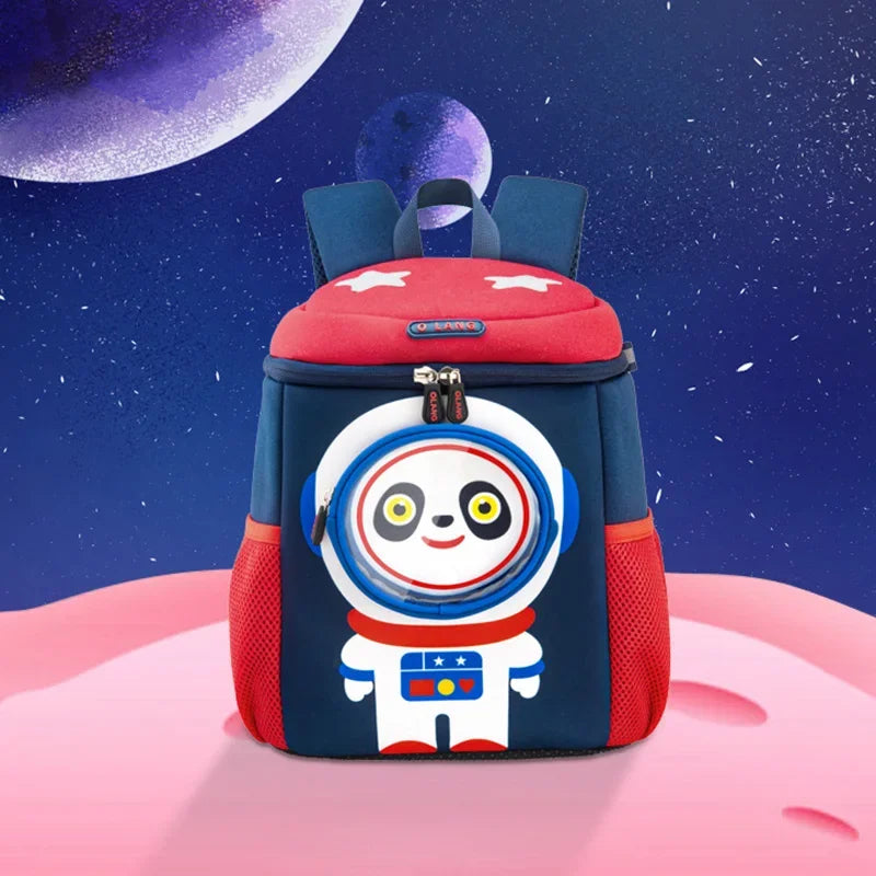 New Kindergarten Space Panda School Bags for Boy Student Backpack 3D Cartoon Schoolbag Girls Pink Kawaii Bookbag Mochila Escolar