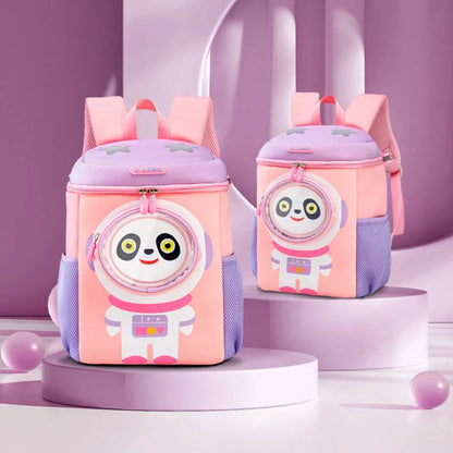 New Kindergarten Space Panda School Bags for Boy Student Backpack 3D Cartoon Schoolbag Girls Pink Kawaii Bookbag Mochila Escolar