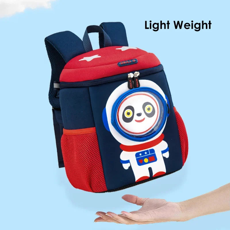New Kindergarten Space Panda School Bags for Boy Student Backpack 3D Cartoon Schoolbag Girls Pink Kawaii Bookbag Mochila Escolar