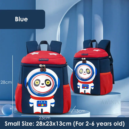 New Kindergarten Space Panda School Bags for Boy Student Backpack 3D Cartoon Schoolbag Girls Pink Kawaii Bookbag Mochila Escolar