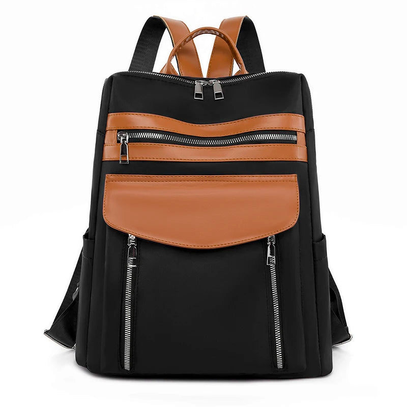 New Knapsack Mochilas Sac A Dos Fashionable Color Blocking Design Backpack With High Density Anti Splash Buffalo Fabric Bagpack