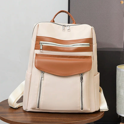 New Knapsack Mochilas Sac A Dos Fashionable Color Blocking Design Backpack With High Density Anti Splash Buffalo Fabric Bagpack