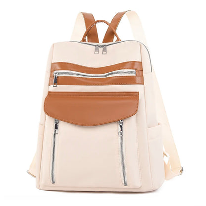 New Knapsack Mochilas Sac A Dos Fashionable Color Blocking Design Backpack With High Density Anti Splash Buffalo Fabric Bagpack