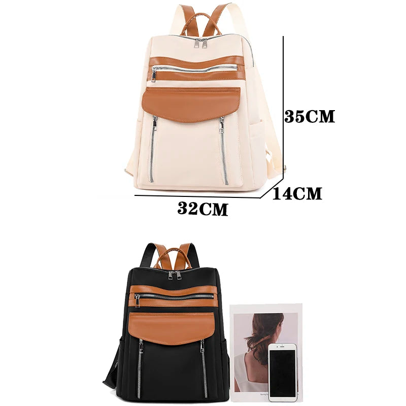 New Knapsack Mochilas Sac A Dos Fashionable Color Blocking Design Backpack With High Density Anti Splash Buffalo Fabric Bagpack