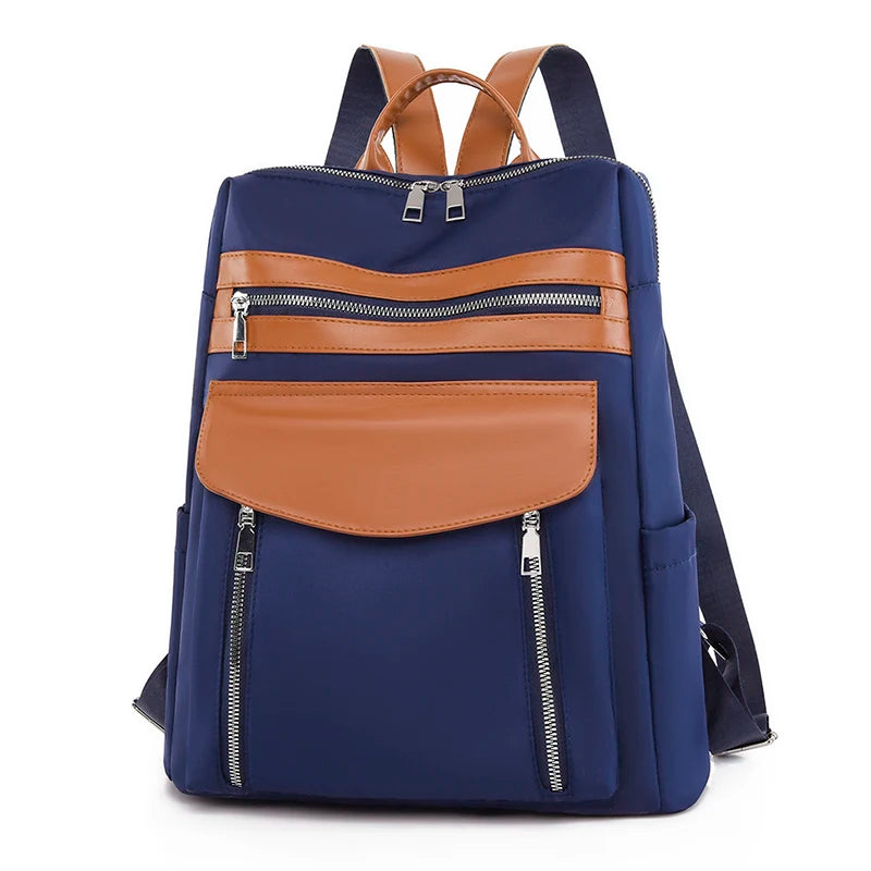 New Knapsack Mochilas Sac A Dos Fashionable Color Blocking Design Backpack With High Density Anti Splash Buffalo Fabric Bagpack