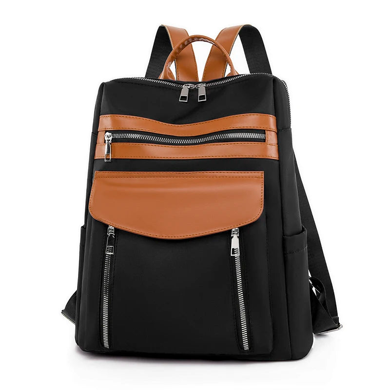 New Knapsack Mochilas Sac A Dos Fashionable Color Blocking Design Backpack With High Density Anti Splash Buffalo Fabric Bagpack