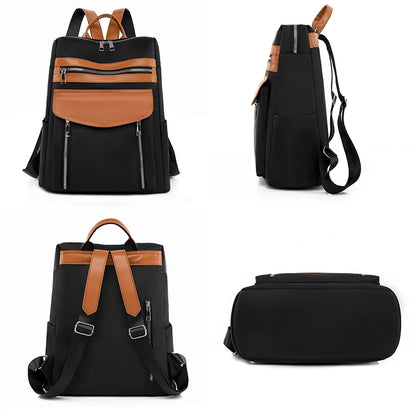 New Knapsack Mochilas Sac A Dos Fashionable Color Blocking Design Backpack With High Density Anti Splash Buffalo Fabric Bagpack