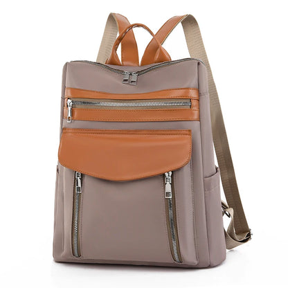 New Knapsack Mochilas Sac A Dos Fashionable Color Blocking Design Backpack With High Density Anti Splash Buffalo Fabric Bagpack