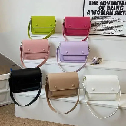 New Ladies Tote Bag Solid Color Computer Single Shoulder Crossbody Bag PU Leather Women Handbag Spanish Bear High Quality Bag
