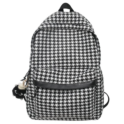 New Lady Cool Plaid School Bag Girl Kawaii Lattice College Backpack Fashion Women Travel Backpack Female Cute Laptop Student Bag