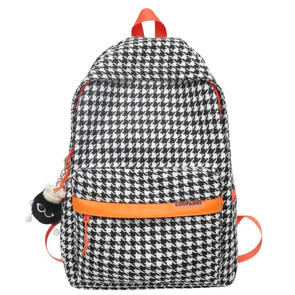 New Lady Cool Plaid School Bag Girl Kawaii Lattice College Backpack Fashion Women Travel Backpack Female Cute Laptop Student Bag