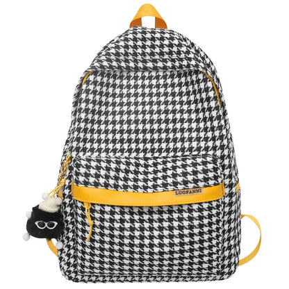 New Lady Cool Plaid School Bag Girl Kawaii Lattice College Backpack Fashion Women Travel Backpack Female Cute Laptop Student Bag