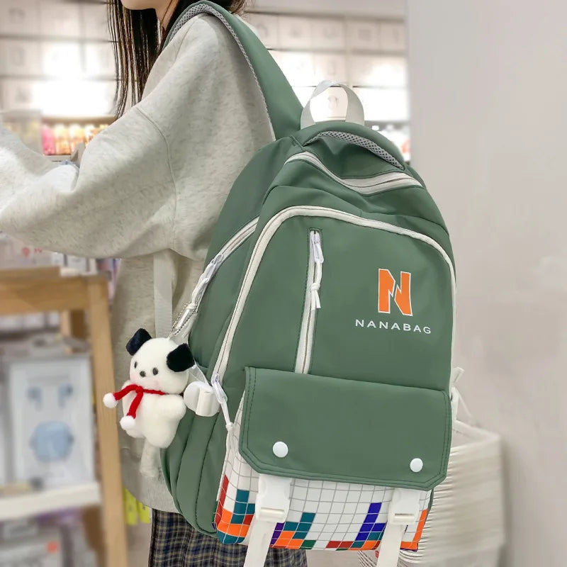 New Lady Cute High Capacity Laptop School Bag Girl Leisure Printing Kawaii Women College Backpack Fashion Female Travel Book Bag