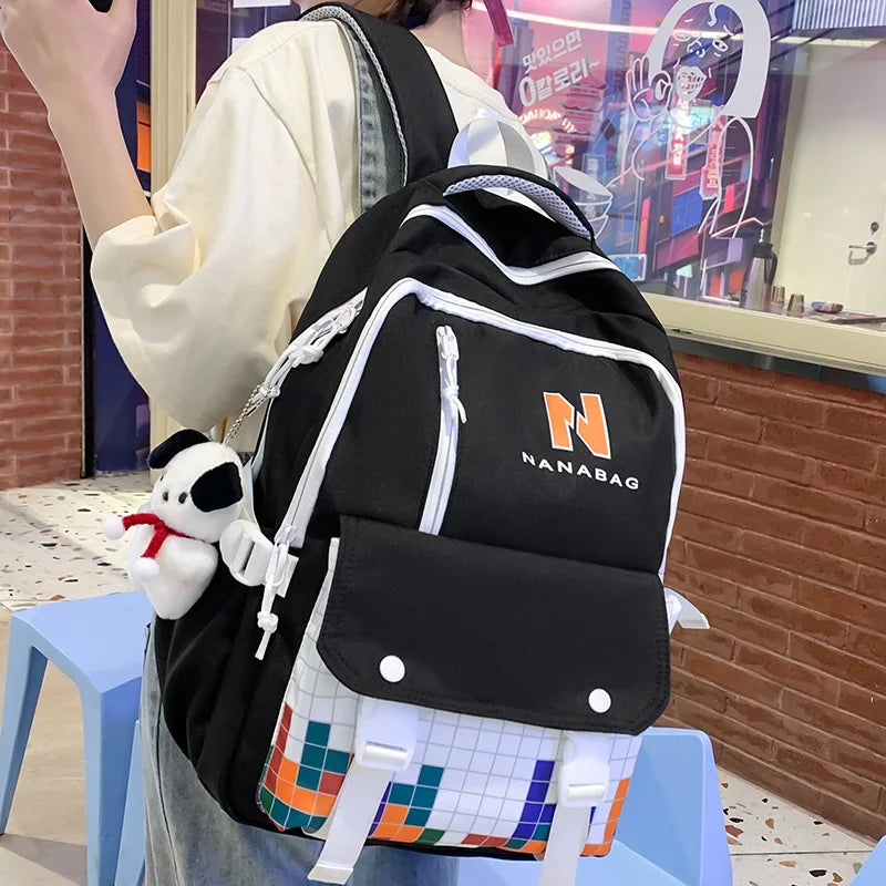 New Lady Cute High Capacity Laptop School Bag Girl Leisure Printing Kawaii Women College Backpack Fashion Female Travel Book Bag
