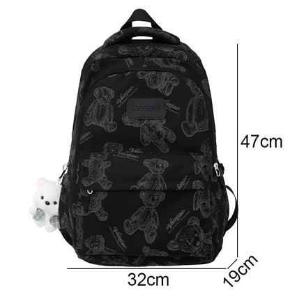 New Lady High Capacity Waterproof College Backpack Girl Printing Travel Book Cute Women School Bag Fashion Laptop Student Female