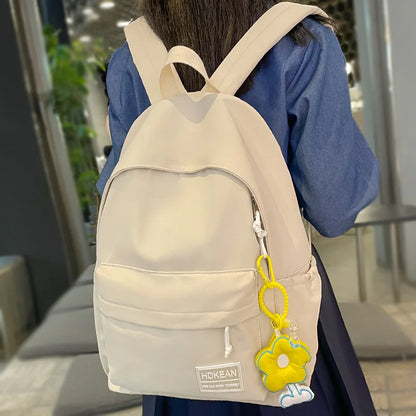 New Lady Kawaii Nylon Book Bag Female Laptop College Backpack Trendy Women Cute Student Backpack Girl Travel School Bags Fashion