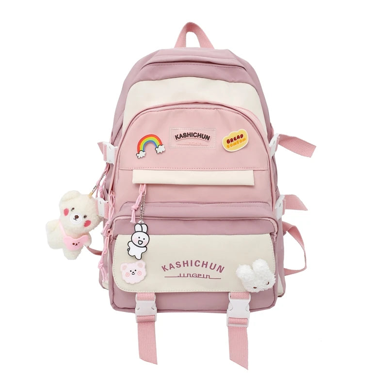 New Lady Kawaii Waterproof Backpack Fashion Laptop Women Book Bag Trendy Female College Backpack Girl Travel Harajuku School Bag