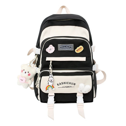 New Lady Kawaii Waterproof Backpack Fashion Laptop Women Book Bag Trendy Female College Backpack Girl Travel Harajuku School Bag