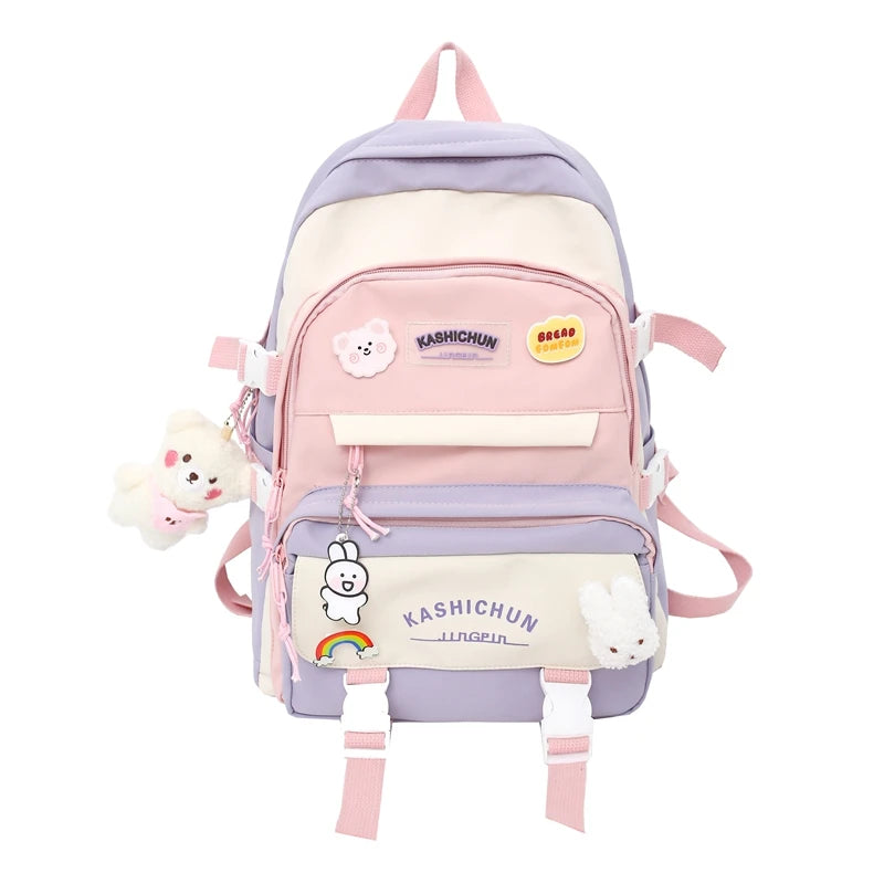 New Lady Kawaii Waterproof Backpack Fashion Laptop Women Book Bag Trendy Female College Backpack Girl Travel Harajuku School Bag