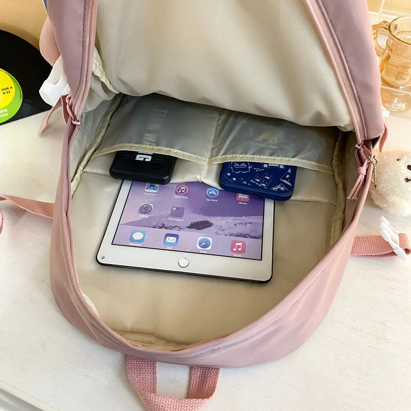 New Lady Kawaii Waterproof Backpack Fashion Laptop Women Book Bag Trendy Female College Backpack Girl Travel Harajuku School Bag