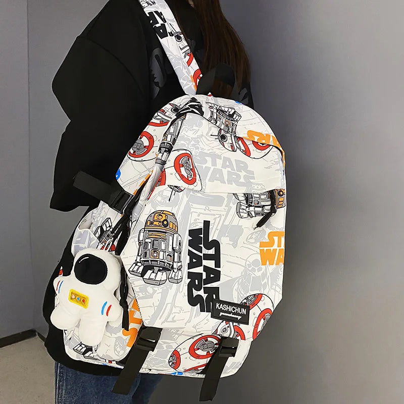 New Lady Male Printing Waterproof School Bag Women Graffiti College Backpack Men Travel Book Girl Boy Laptop Student Bag Fashion
