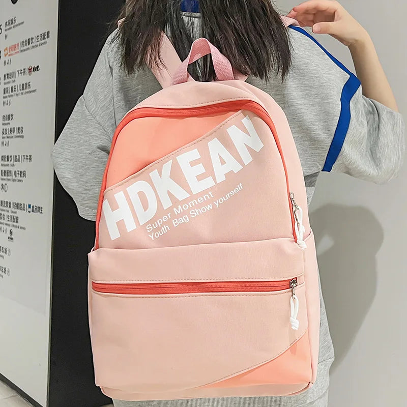 New Lady Nylon Leisure College Backpack Female Student Bag Cool Fashion Girl Travel Book Laptop Backpack Trendy Women School Bag