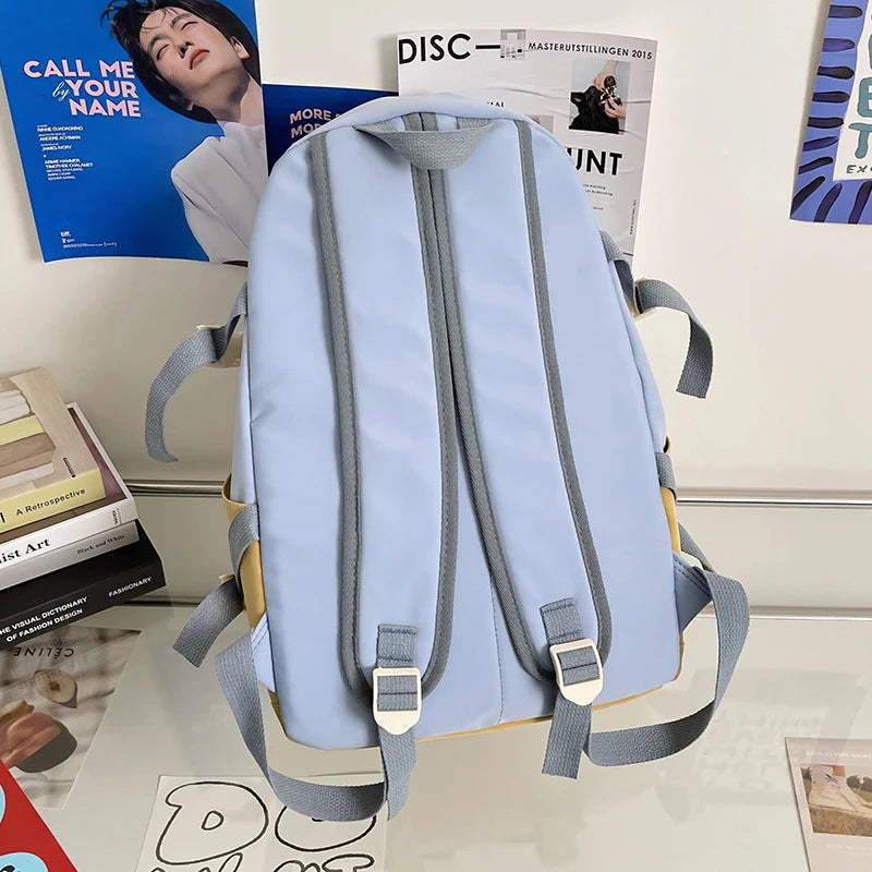 New Lady Purple Student Backpack Girl Travel School Bag Trendy Cool Female College Backpack Fashion Women Laptop Nylon Book Bags