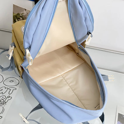 New Lady Purple Student Backpack Girl Travel School Bag Trendy Cool Female College Backpack Fashion Women Laptop Nylon Book Bags