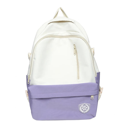 New Lady Purple Student Backpack Girl Travel School Bag Trendy Cool Female College Backpack Fashion Women Laptop Nylon Book Bags