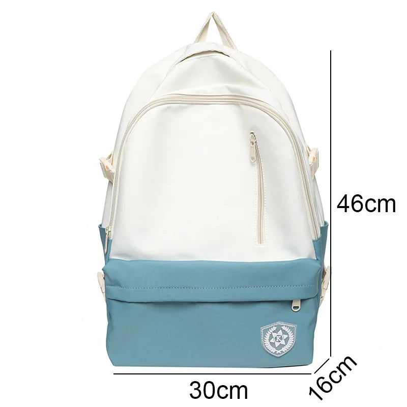 New Lady Purple Student Backpack Girl Travel School Bag Trendy Cool Female College Backpack Fashion Women Laptop Nylon Book Bags