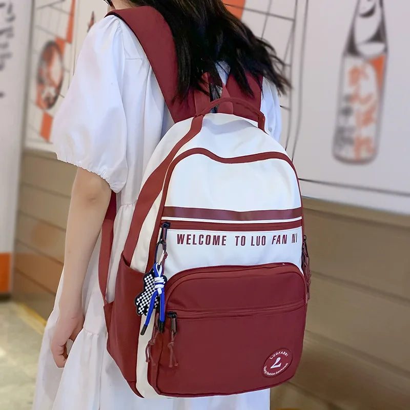 New Lady Red Student Bag