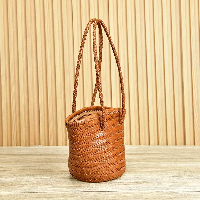 New Large Capacity Beach Shopping Bags Luxury Designer Rattan Woven Tote Shoulder Bag Handmade Straw Handbags Travel Purses