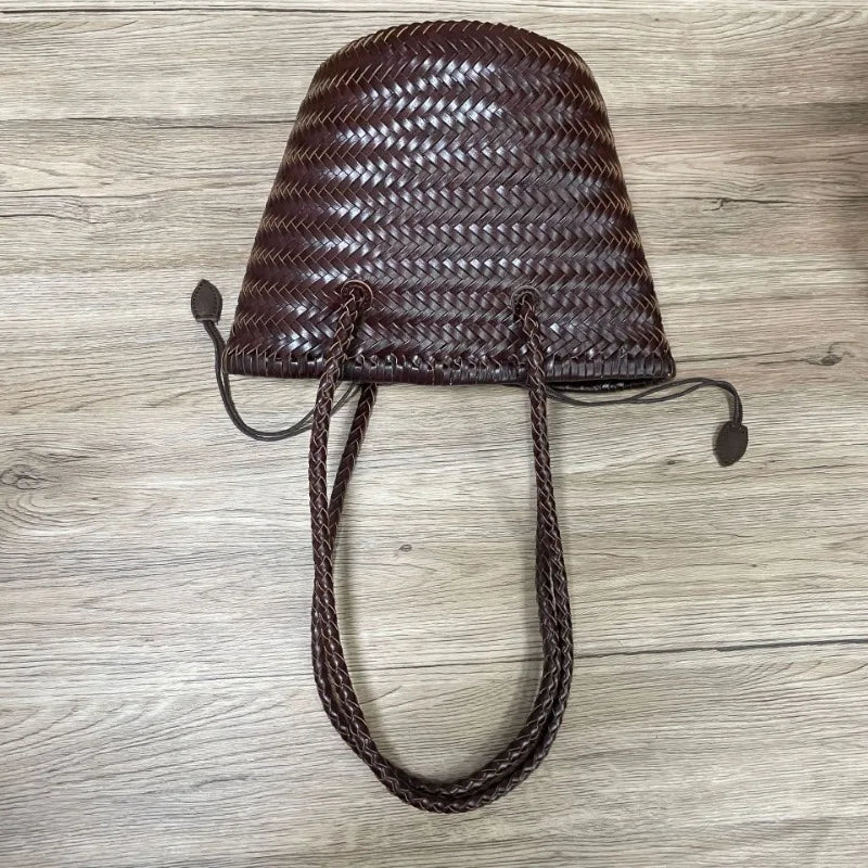 New Large Capacity Beach Shopping Bags Luxury Designer Rattan Woven Tote Shoulder Bag Handmade Straw Handbags Travel Purses