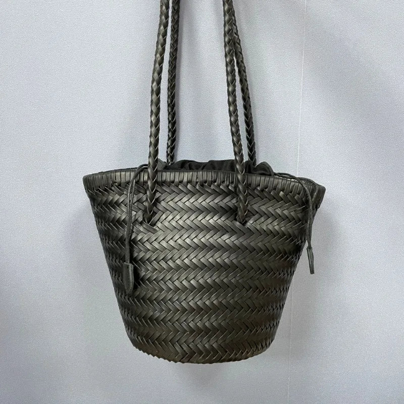 New Large Capacity Beach Shopping Bags Luxury Designer Rattan Woven Tote Shoulder Bag Handmade Straw Handbags Travel Purses