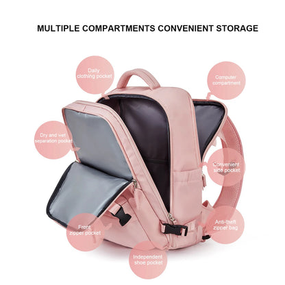 New Large Travel Backpack Men Waterproof 15.6 Inch Notebook Backpack Women 2024 USB Charging Business Backpack Outdoor Mochila